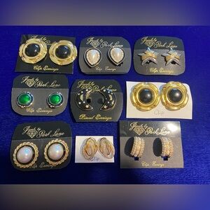 Lot of 9 Pairs of New Clip-On Earrings
